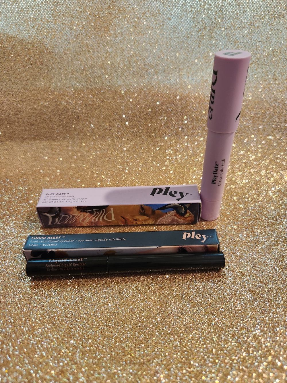 Pley Bundle - All Over Color Stick & Liquid Asset Foolproof Liquid Eyeliner -New